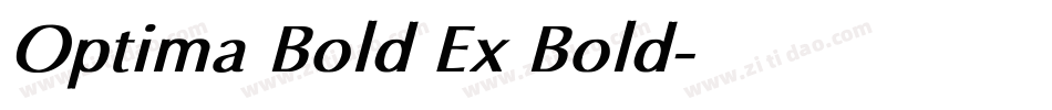 Optima Bold Ex Bold字体转换